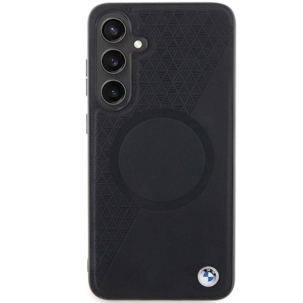 Etui BMW Signature Leather Half Textured & na Samsung Galaxy S24+ - czarne – zdjęcie 3