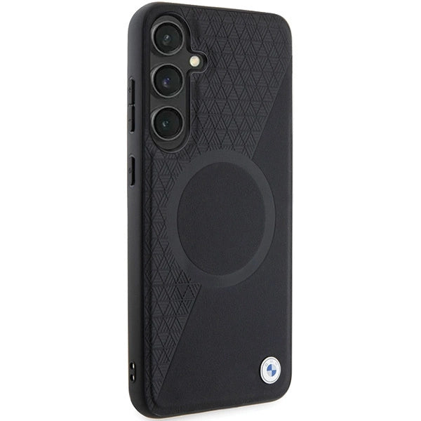 Etui BMW Signature Leather Half Textured & na Samsung Galaxy S24+ - czarne – zdjęcie 4