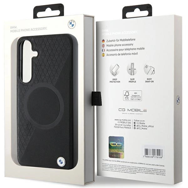 Etui BMW Signature Leather Half Textured & na Samsung Galaxy S24+ - czarne – zdjęcie 8