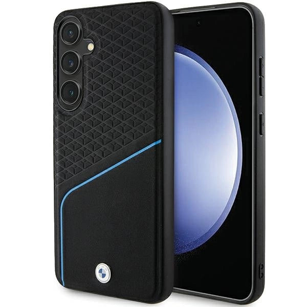 Etui BMW Signature Leather Textured & Line na Samsung Galaxy S24 - czarne