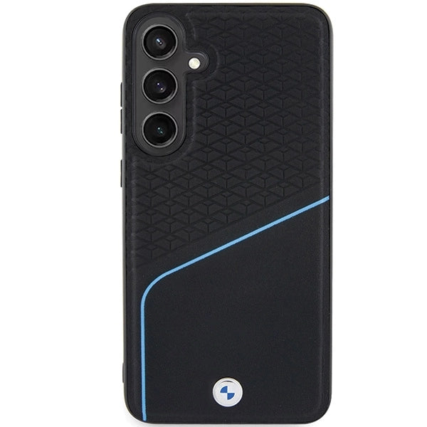 Etui BMW Signature Leather Textured & Line na Samsung Galaxy S24 - czarne – zdjęcie 3