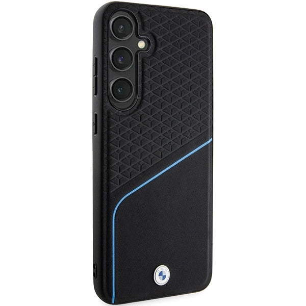 Etui BMW Signature Leather Textured & Line na Samsung Galaxy S24 - czarne – zdjęcie 4