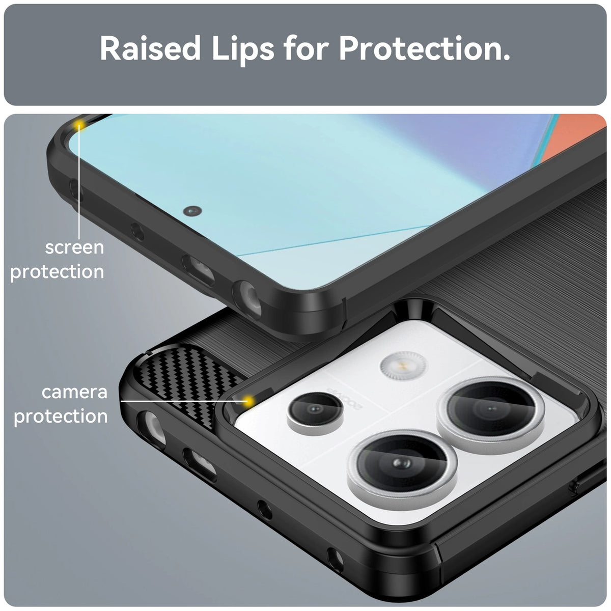 Etui Carbon Case do Xiaomi Redmi Note 13 5G - czarne – zdjęcie 6