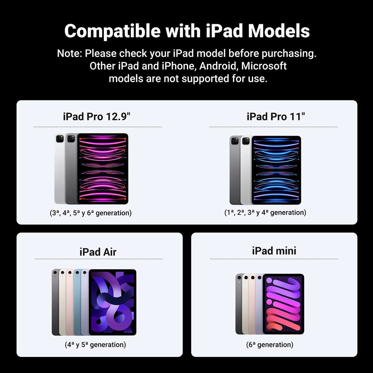 Rysik Ugreen LP653 z ładowaniem bezprzewodowym do tabletów iPad - biały – zdjęcie 7