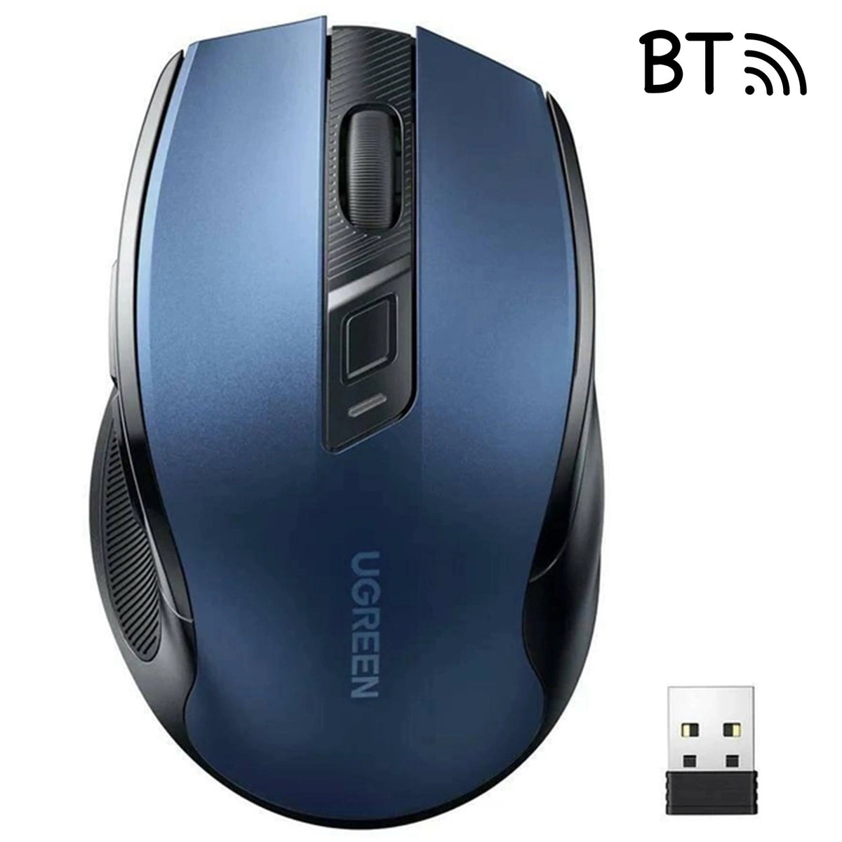 Mysz optyczna Ugreen MU006 bezprzewodowa USB 2.4GHz - niebieska