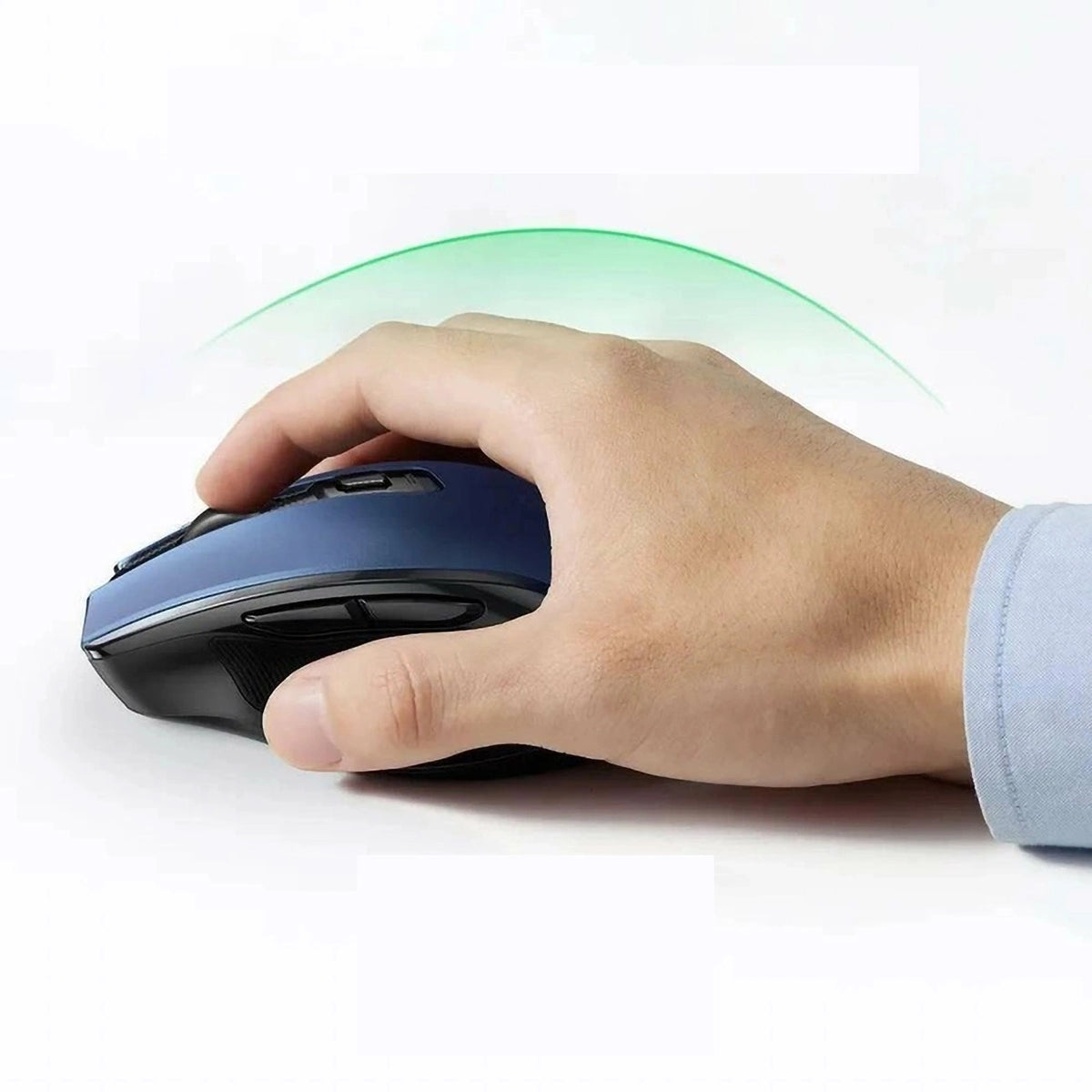 Mysz optyczna Ugreen MU006 bezprzewodowa USB 2.4GHz - niebieska – zdjęcie 5
