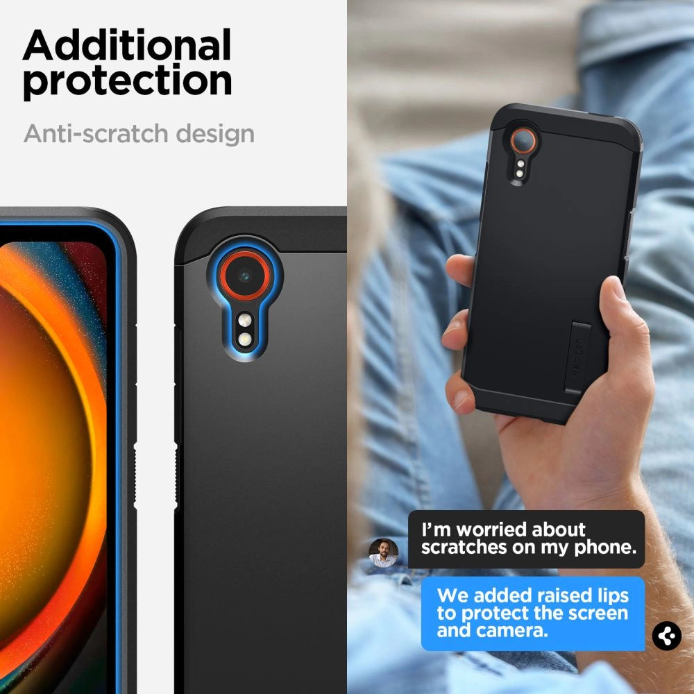 Etui Spigen Tough Armor na Samsung Galaxy XCover 7 - czarne – zdjęcie 10