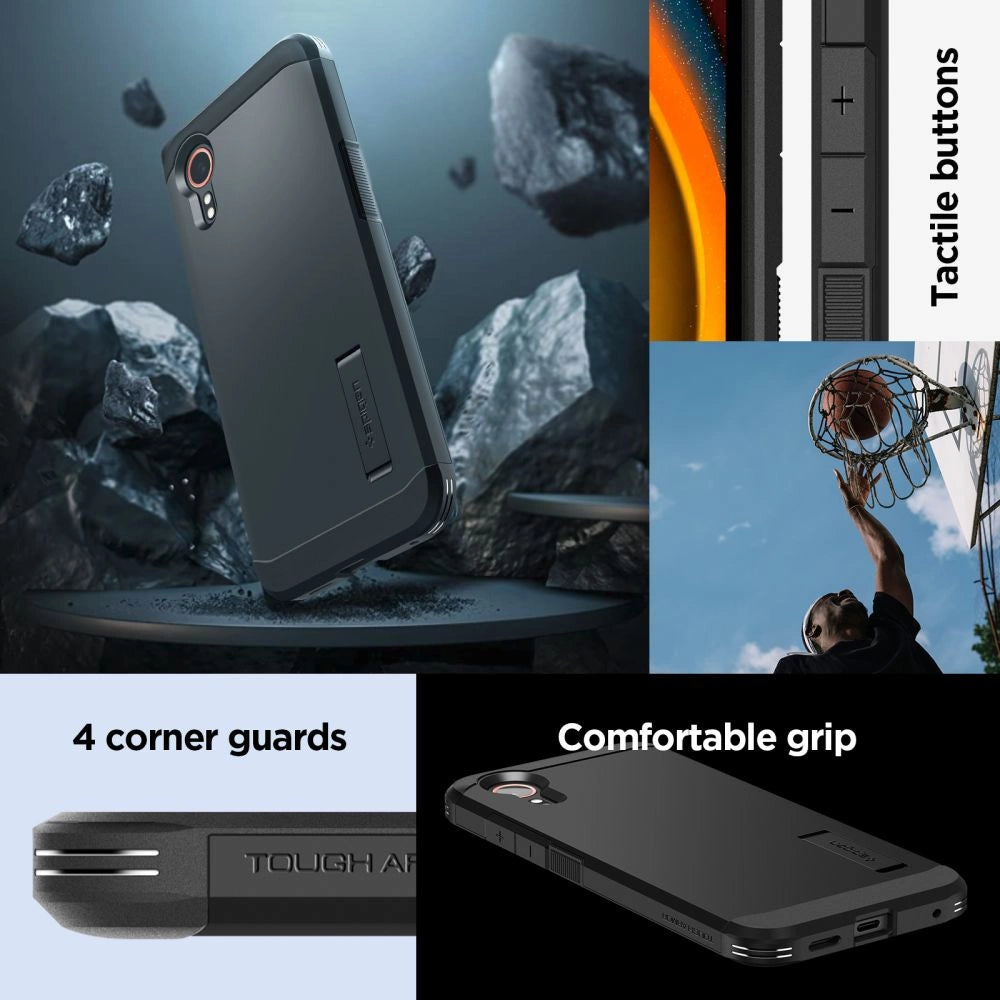 Etui Spigen Tough Armor na Samsung Galaxy XCover 7 - czarne – zdjęcie 11