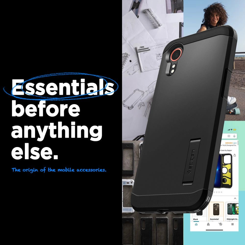 Etui Spigen Tough Armor na Samsung Galaxy XCover 7 - czarne – zdjęcie 6