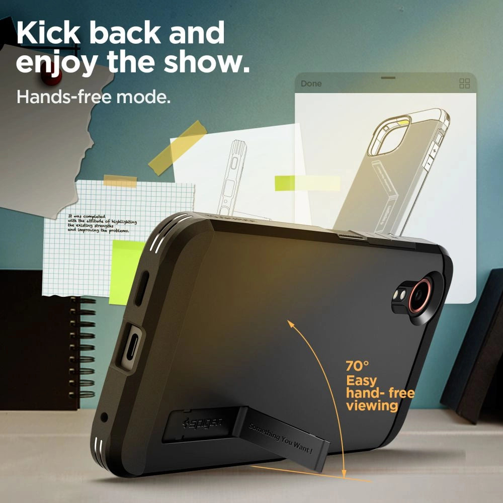 Etui Spigen Tough Armor na Samsung Galaxy XCover 7 - czarne – zdjęcie 9