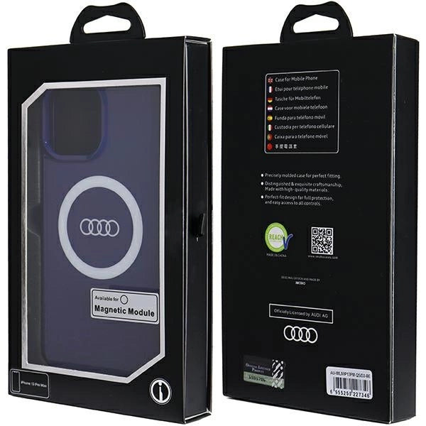 Etui Audi IML Big Logo MagSafe na iPhone 13 Pro Max - niebieskie – zdjęcie 6