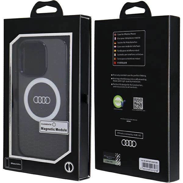 Etui Audi IML Big Logo MagSafe na iPhone 14 Pro - czarne – zdjęcie 7