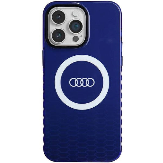 Etui Audi IML Big Logo MagSafe na iPhone 14 Pro Max - niebieskie