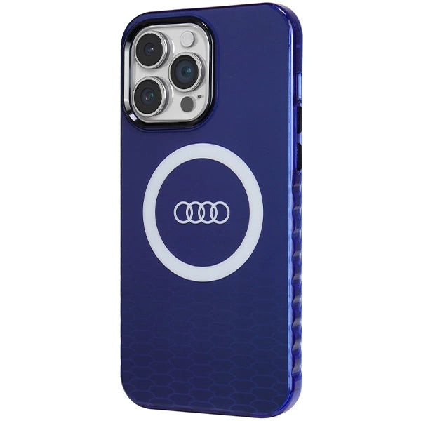 Etui Audi IML Big Logo MagSafe na iPhone 14 Pro Max - niebieskie – zdjęcie 2