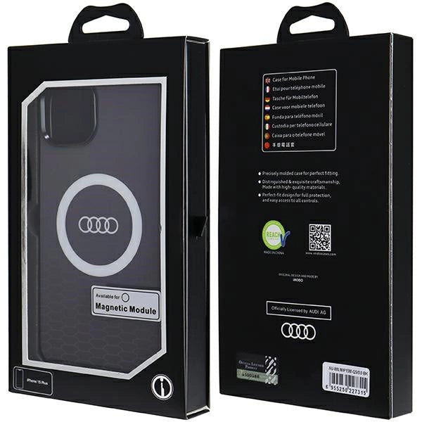 Etui Audi IML Big Logo MagSafe na iPhone 15 Plus / 14 Plus - czarne – zdjęcie 7