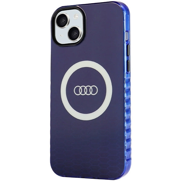 Etui Audi IML Big Logo MagSafe na iPhone 15 Plus / 14 Plus - niebieskie – zdjęcie 2