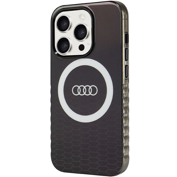 Etui Audi IML Big Logo MagSafe na iPhone 15 Pro - czarne – zdjęcie 2