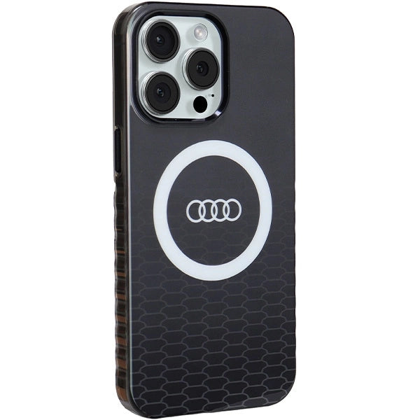 Etui Audi IML Big Logo MagSafe na iPhone 15 Pro Max - czarne – zdjęcie 6