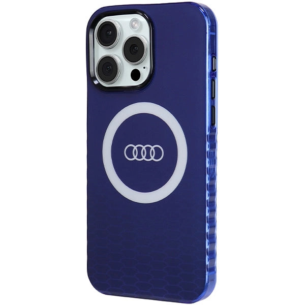 Etui Audi IML Big Logo MagSafe na iPhone 15 Pro Max - niebieskie – zdjęcie 2