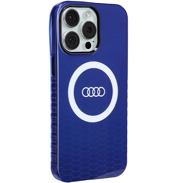Etui Audi IML Big Logo MagSafe na iPhone 15 Pro Max - niebieskie – zdjęcie 6