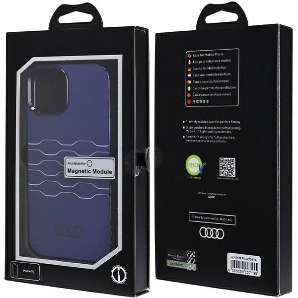 Etui Audi IML MagSafe na iPhone 15 / 14 / 13 - niebieskie – zdjęcie 7