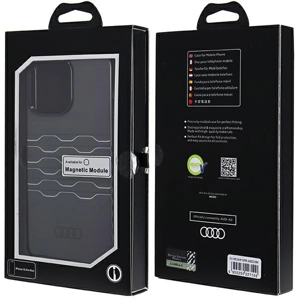 Etui Audi IML MagSafe na iPhone 15 Pro Max - czarne