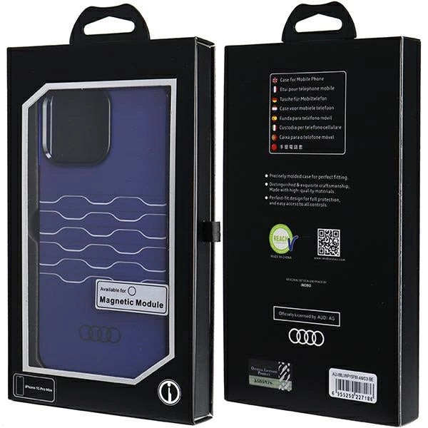 Etui Audi IML MagSafe na iPhone 15 Pro Max - niebieskie – zdjęcie 7