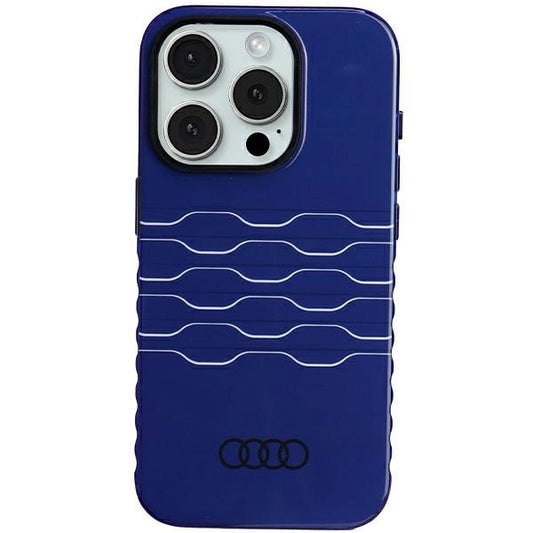 Etui Audi IML MagSafe na iPhone 15 Pro - niebieskie