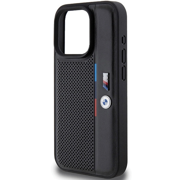 Etui BMW Perforated Tricolor Line na iPhone 15 Pro - czarne – zdjęcie 6