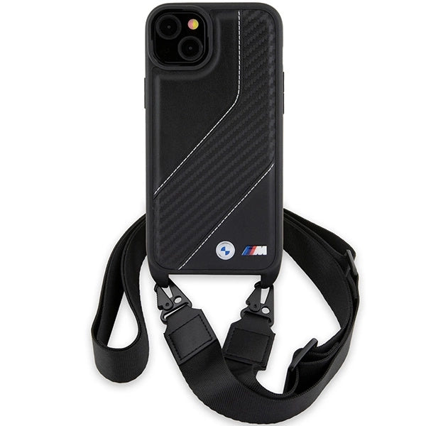 Etui BMW M Edition Carbon Stripe & na iPhone 15 Plus / 14 Plus - czarne – zdjęcie 2