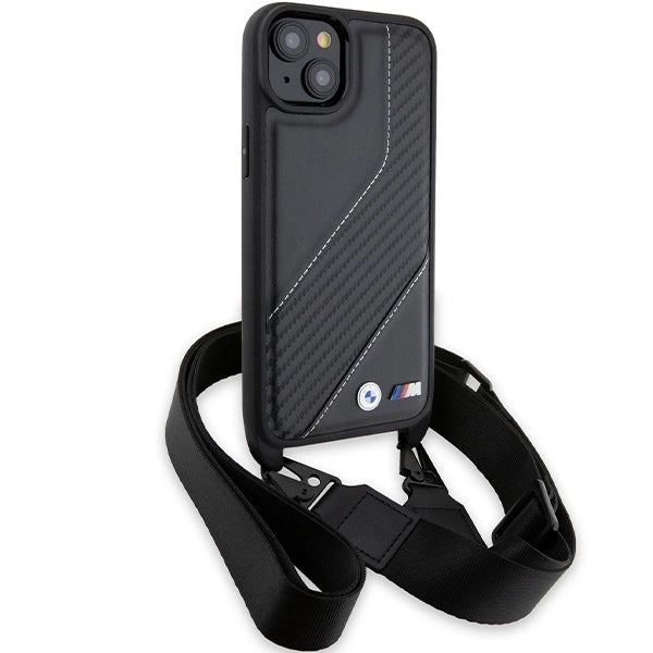 Etui BMW M Edition Carbon Stripe & na iPhone 15 Plus / 14 Plus - czarne – zdjęcie 3