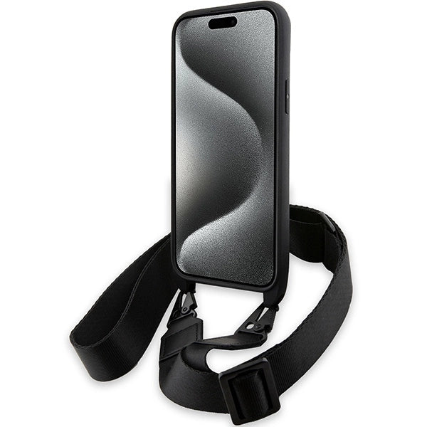 Etui BMW M Edition Carbon Tricolor na iPhone 15 Plus / 14 Plus - czarne – zdjęcie 4