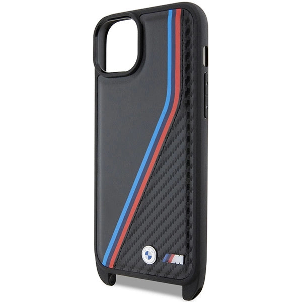 Etui BMW M Edition Carbon Tricolor na iPhone 15 Plus / 14 Plus - czarne – zdjęcie 5
