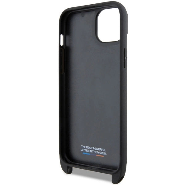 Etui BMW M Edition Carbon Tricolor na iPhone 15 Plus / 14 Plus - czarne – zdjęcie 6