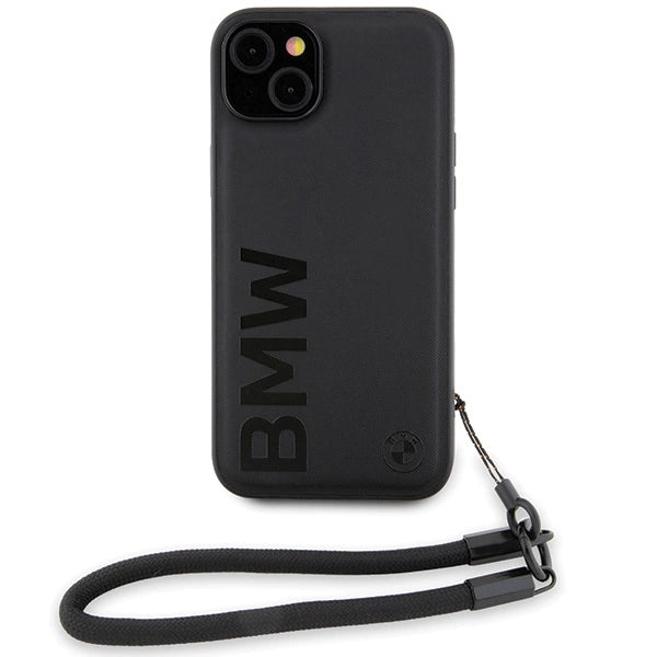 Etui BMW Signature Leather Wordmark na iPhone 15 Plus / 14 Plus - czarne – zdjęcie 2