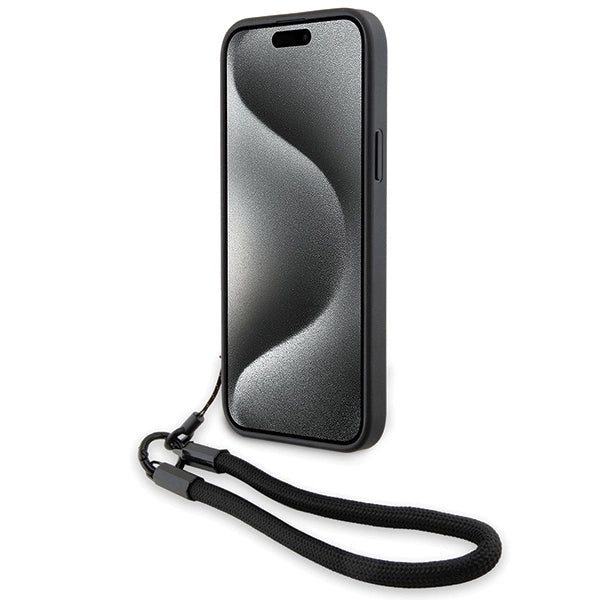 Etui BMW Signature Leather Wordmark na iPhone 15 Plus / 14 Plus - czarne – zdjęcie 4