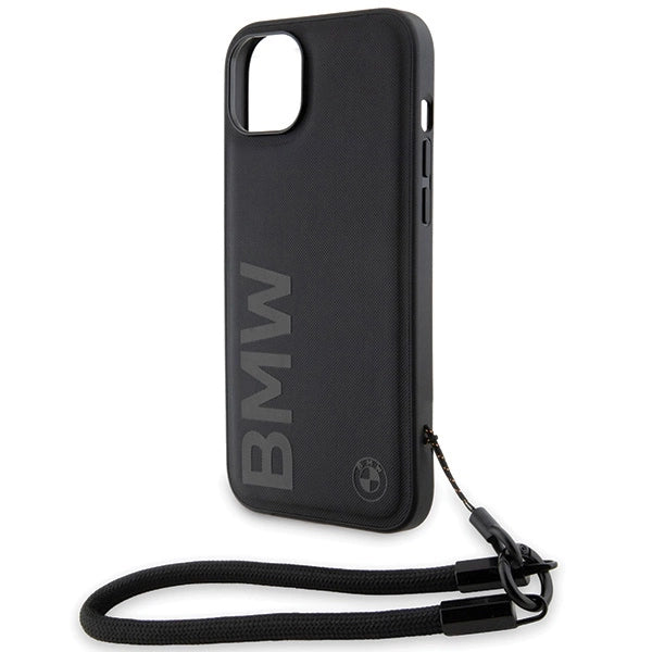 Etui BMW Signature Leather Wordmark na iPhone 15 Plus / 14 Plus - czarne – zdjęcie 5