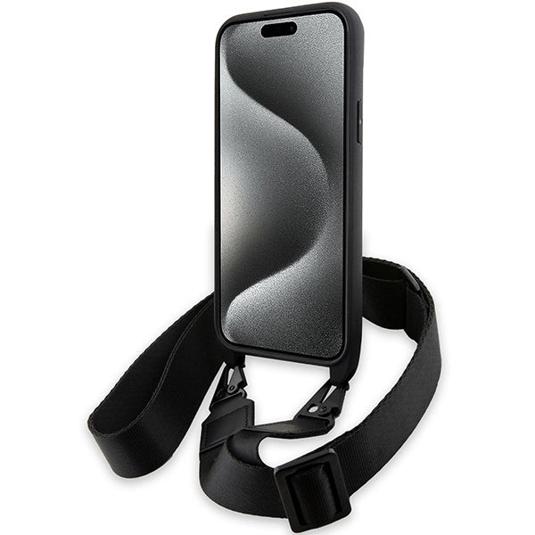 Etui BMW M Edition Carbon Stripe & Strap na iPhone 15 / 14 / 13 - czarne – zdjęcie 4
