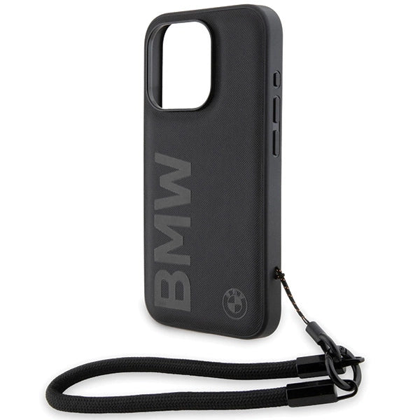 Etui BMW Signature Leather Wordmark Cord na iPhone 15 Pro Max - czarne – zdjęcie 5