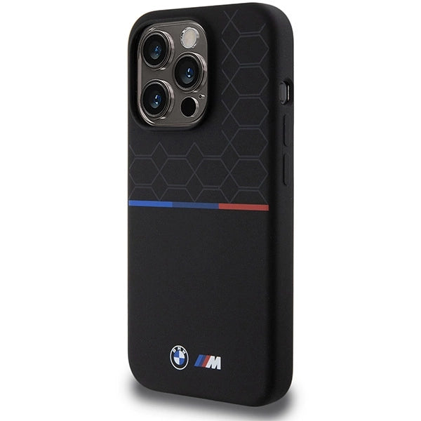 Etui BMW M Silicone Pattern MagSafe na iPhone 15 Pro - czarne – zdjęcie 2