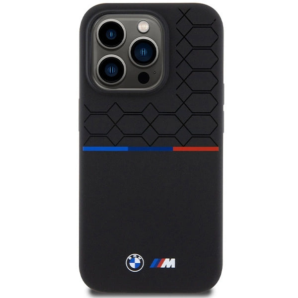Etui BMW M Silicone Pattern MagSafe na iPhone 15 Pro - czarne – zdjęcie 3