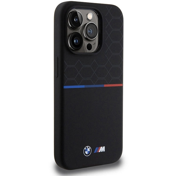Etui BMW M Silicone Pattern MagSafe na iPhone 15 Pro - czarne – zdjęcie 4