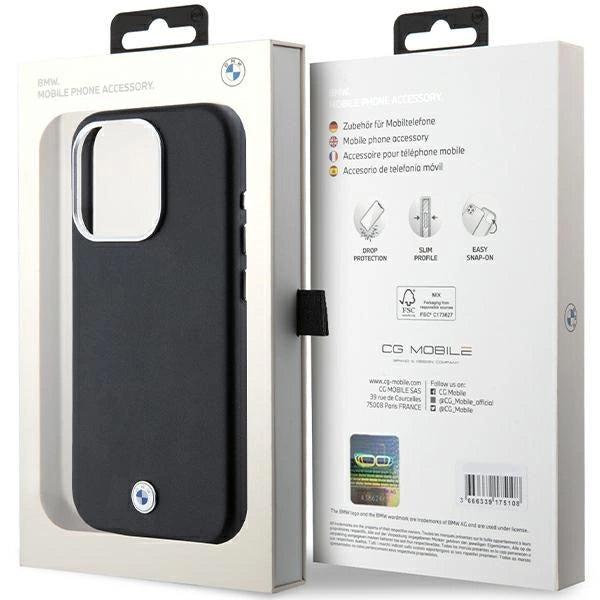 Etui BMW Signature Wrapped Metal MagSafe na iPhone 15 Pro - czarne – zdjęcie 8