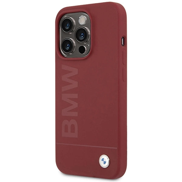 Etui BMW Silicone Big Logo MagSafe na iPhone 15 Pro - czerwone – zdjęcie 2