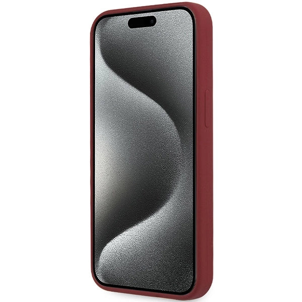 Etui BMW Silicone Big Logo MagSafe na iPhone 15 Pro - czerwone – zdjęcie 5