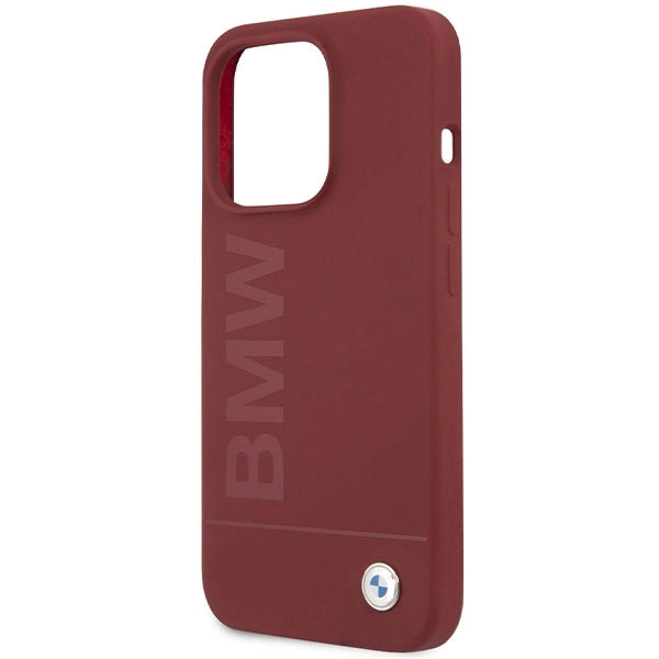 Etui BMW Silicone Big Logo MagSafe na iPhone 15 Pro - czerwone – zdjęcie 6
