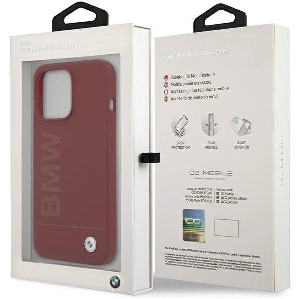 Etui BMW Silicone Big Logo MagSafe na iPhone 15 Pro - czerwone – zdjęcie 7