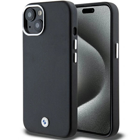 Etui BMW Signature Wrapped Metal na iPhone 15 Plus / 14 Plus - czarne