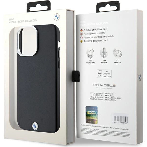 Etui BMW Signature Wrapped Metal MagSafe na iPhone 15 Pro Max - czarne – zdjęcie 8