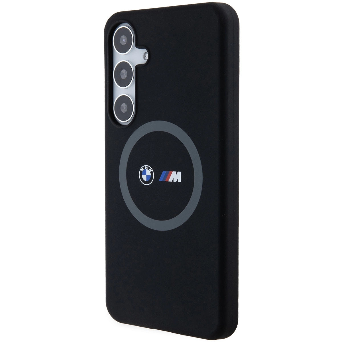 Etui BMW M Silicone Printed Ring MagSafe na Samsung Galaxy S24+ - czarne – zdjęcie 2
